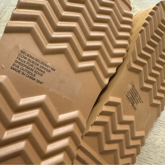 Steve Madden Selena Faux Cognac Chestnut Slip on Cozy Mule Size 5 - Picture 4 of 4